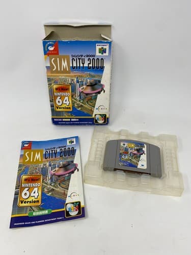 SimCity 2000 Nintendo 64 N64 Japanese Import CIB Box Manual Tray NTSC-J — photo 7