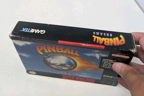 Pinball Dreams (SNES, 1994) CIB MANUAL AND INSERTS Tested — photo 2