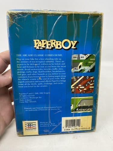 Paperboy (Nintendo Entertainment System, NES 1988) Cart & Box (has Tape) — photo 9