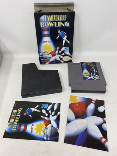 Championship Bowling Game NES Nintendo w/Rare Poster, Manual, Inserts Etc. — photo 8