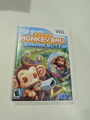Super Monkey Ball: Banana Blitz Nintendo Wii Game Tested CIB Complete 