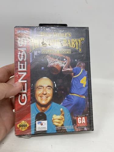 ⚡️Dick Vitale's "Awesome, Baby" College Hoops Sega Genesis Brand New See Pics — photo 2