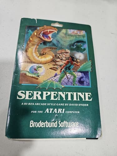 Serpentine by Broderbund for Atari 400/800 - Floppy Discs, Rare