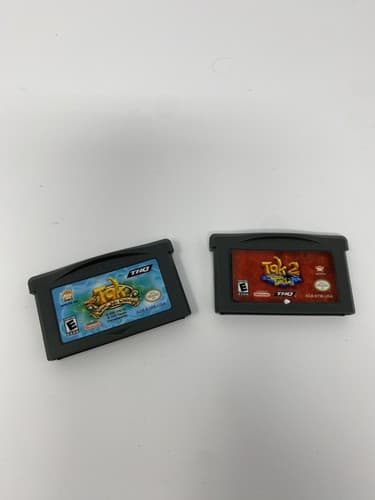 GBA Tak Staff Of Dreams & Tak 2 Great Juju Challenge Game Boy Advance Lot 2 Game