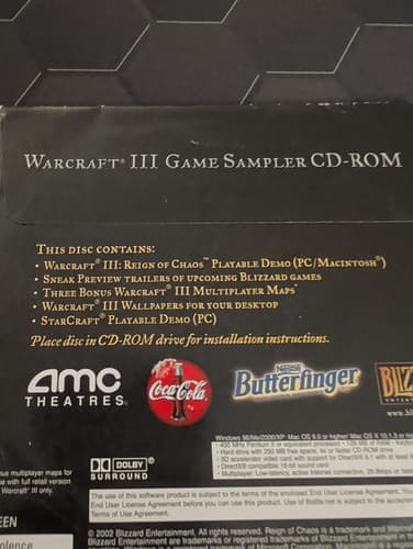 Warcraft III Reign Of Chaos Game Sampler New Sealed PC Mac — photo 6