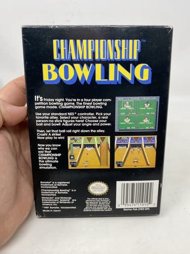 Championship Bowling Game NES Nintendo w/Rare Poster, Manual, Inserts Etc. — photo 7