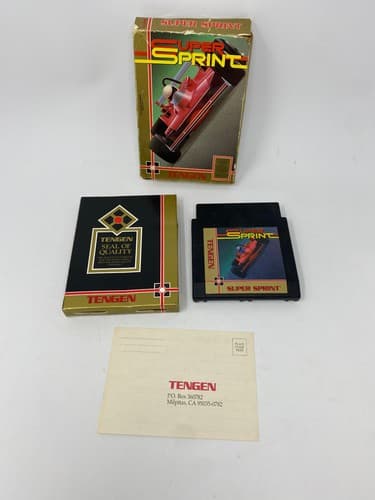 Super Sprint (NES 1989) Game Box & Registration Authentic No Manual — photo 9