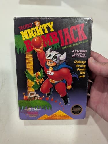 MIGHTY BOMB JACK NES BOXED NO MANUAL ! TESTED AND WORKS !