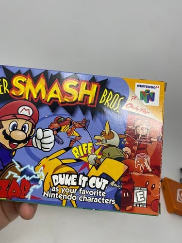 Super Smash Bros. (Nintendo 64, 1999) Box & Game w/ Inserts N64 Nice Box — photo 3