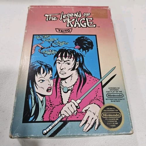 NES The Legend of Kage Game Tested Box, Manual, Cart Authentic