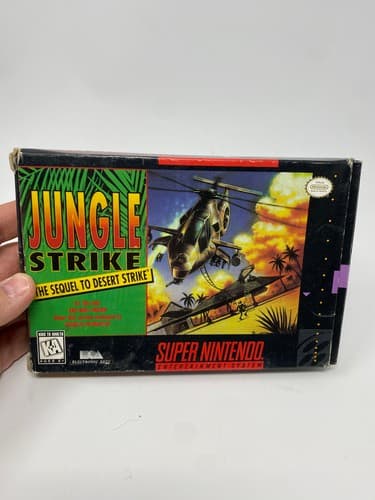 Jungle Strike Super Nintendo (SNES) CIB Complete Game, Box, Manual