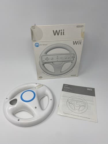 Nintendo Wii OEM Mario Kart Steering Wii Wheel White with Original Box Manual — photo 7