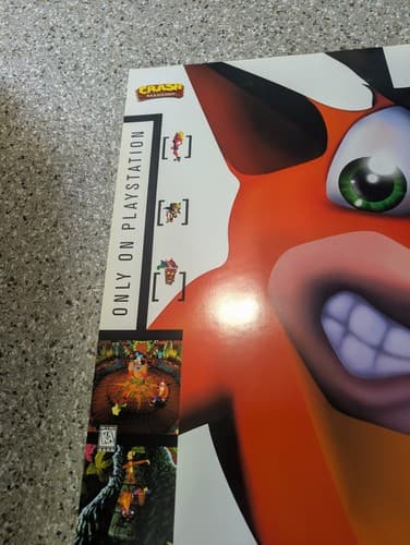 Rare Crash Bandicoot Original PlayStation PS1 Poster - Rare, Nice - 22x28 — photo 7