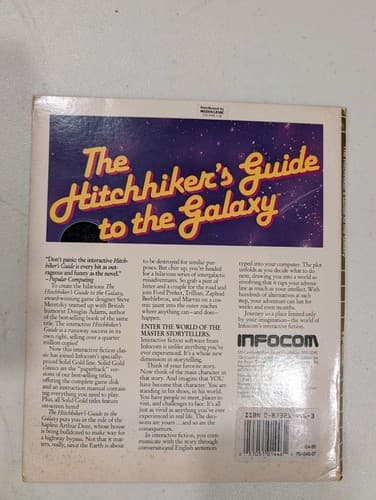 Hitchhikers Guide to the Galaxy  IBM PC Floppy Infocom 5.25 — photo 4