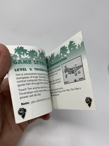 Jurassic Park Nintendo Game Boy Instruction Manual Booklet ONLY No Game Or Box — photo 7