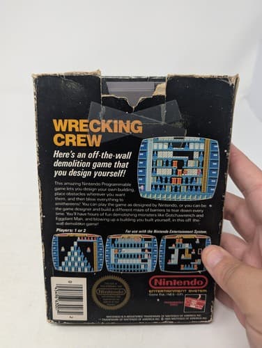 Wrecking Crew 1985 Nintendo 5-Screw NES Complete In Box (Rough Box Hangtab)  — photo 2