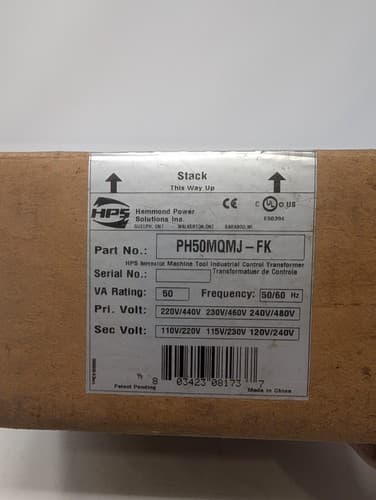 🔥HPS PH75MQMJ TRANSFORMER 75VA 50/60Hz 480V, Used, Free Ship🇺🇸