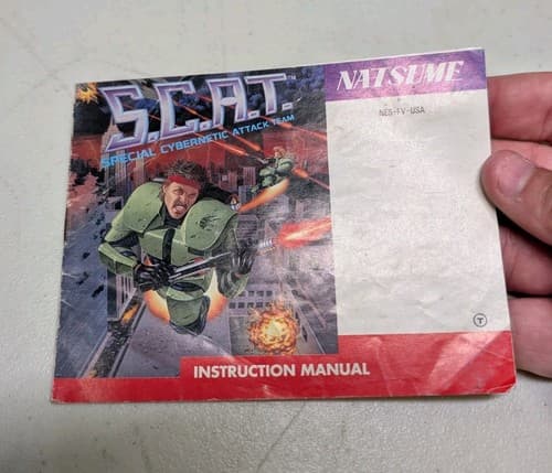 SCAT (Special Cybernetic Attack Team) NES Manual Only - RARE HTF - Authentic — photo 2