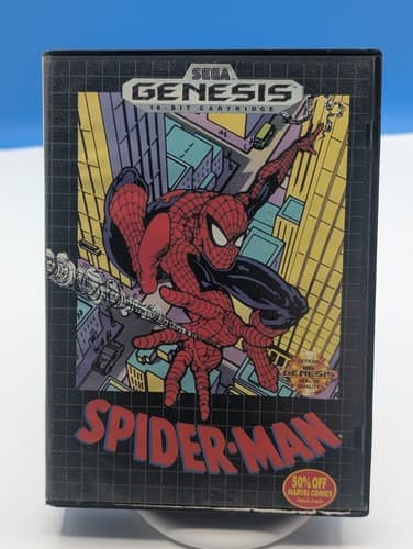 Spider-Man (Sega Genesis, 1991) COMPLETE w/ Box manual game WORKS! #Y