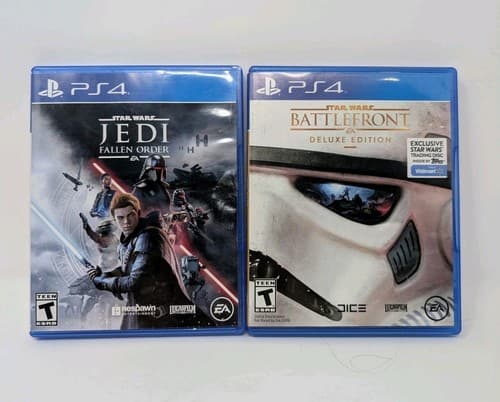 Star Wars Jedi Fallen Order & Battlefront Deluxe Edition - PS4 Lot Of 2 Games