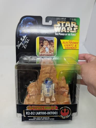 R2-D2 Artoo Detoo STAR WARS Power of the Force Electronic Signed Kenny Baker