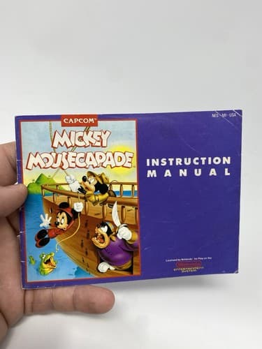 Nintendo NES Capcom Mickey Mousecapade Game Booklet Instruction Manual Book Only