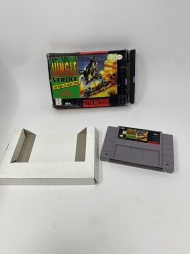 Jungle Strike Super Nintendo (SNES) CIB Complete Game, Box, Manual — photo 7