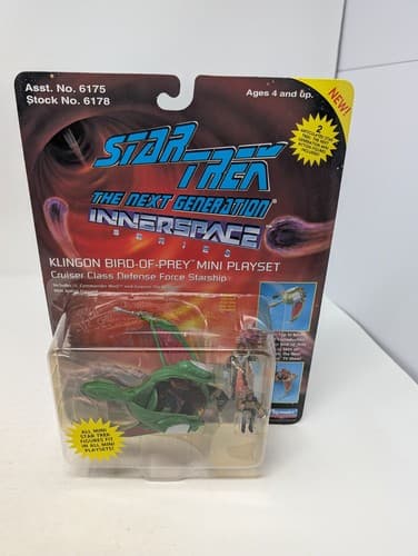 Star Trek The Next Generation Innerspace  Klingon Bird of Prey Mini Playset Worf