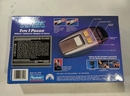 Star Trek The Next Generation Type 1 Phaser Playmates 19914 New Very Low Serial — photo 6