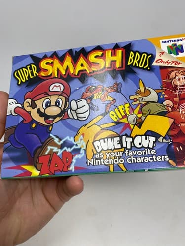 Super Smash Bros. (Nintendo 64, 1999) Box & Game w/ Inserts N64 Nice Box — photo 4