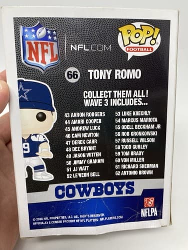 Funko Pop! Vinyl Tony Romo NFL Dallas Cowboys #66 Toys R Us Exclusive Figure — photo 7