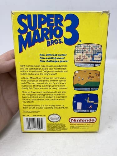 Super Mario Bros. 3 (Nintendo NES, 1990) COMPLETE CIB Ships Fast READ — photo 6