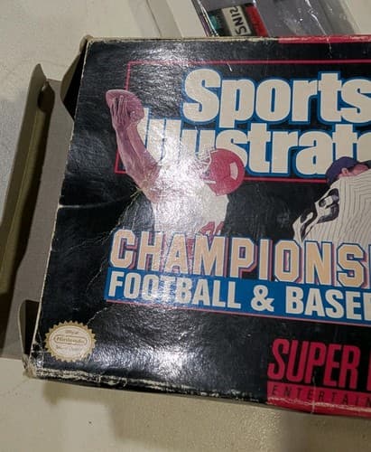 Sports Illustrated Championship Football & Baseball SNES Game And Box — photo 7