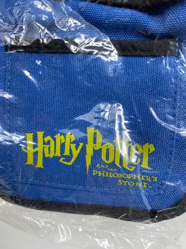 Harry Potter and the Philosopher's Stone Blue Carry Bag Pouch Hogwarts Crest NEW — photo 3