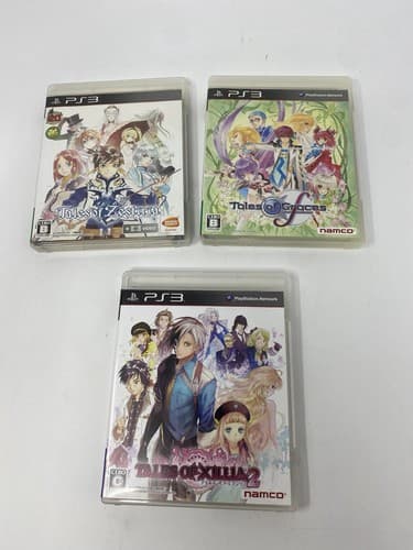 Lot 3 Tales of Xillia 2 Graces F Zestiria set PS3 Japan Ver. Tested US Seller