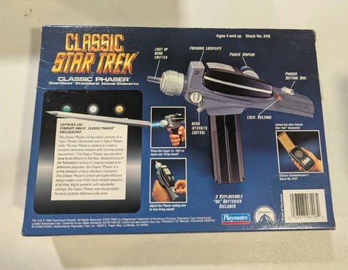 Star Trek Classic Phaser NIB Collector’s Edition Playmates Stock 6118 — photo 5