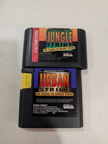 Jungle Strike & Urban Strike Sega Genesis - carts only - tested/ working