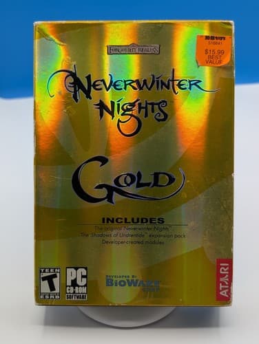 Neverwinter Nights GOLD Edition Factory Sealed 2003 Windows PC Medium Box