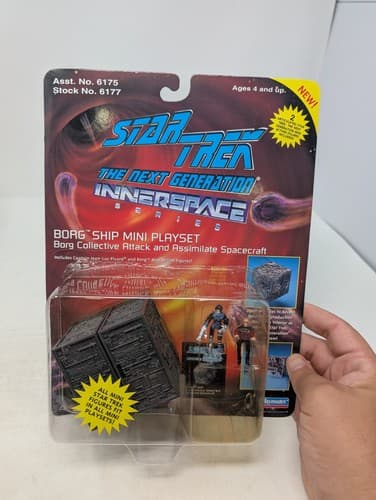 Star Trek Next Generation Innerspace Borg Ship Mini Playset Picard Playmates 