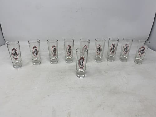 Lot Of 10 Tall Shot Glass Shooter JOSE CUERVO Tequila - MEXICO