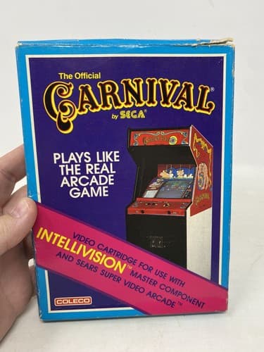 Carnival (Intellivision 1982) Complete w/ Game manual Registration Cards and box