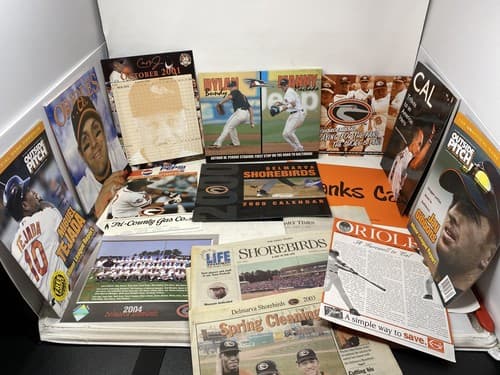 Cal Ripken Last Game & Baltimore Orioles Shorebirds Baseball Magazine Programs