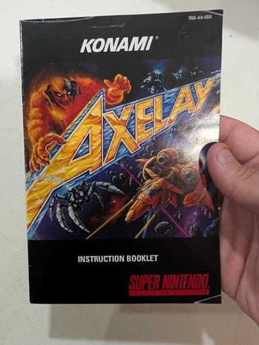 Axelay Manual for Super Nintendo (SNES) Manual Only