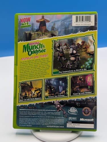 Oddworld: Munch's Oddysee (Microsoft Xbox, 2001) Complete With Manual, Tested  — photo 2