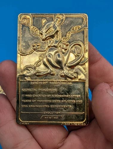 1999 Pokemon 23K Gold Plated Trading Cards Mewtwo & Jigglypuff Burger King — photo 4