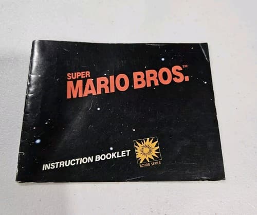 Super Mario Bros (Nintendo NES) Instruction Manual Booklet Only, Early Print