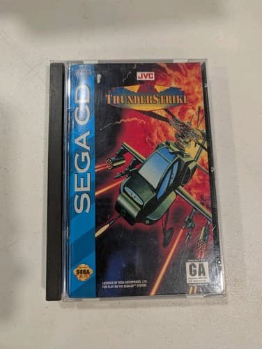 AH-3 Thunderstrike (Sega CD, 1993) CIB, Case Broken