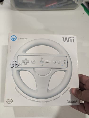 Wii Steering Wheel Nintendo Wii Video Game Controller Complete in Box