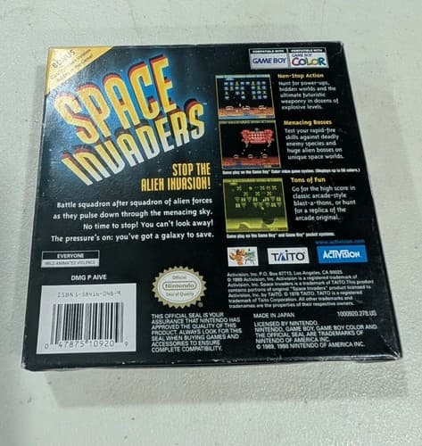 Space Invaders (Nintendo GameBoy Color GBC) Complete W Reg & Manual - Authentic — photo 2