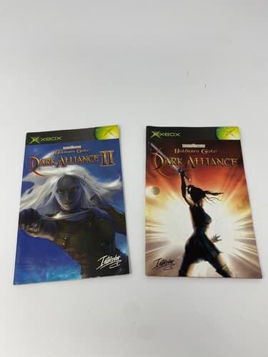 Baldurs Gate Dark Alliance I & II XBOX Manuals Only No Games